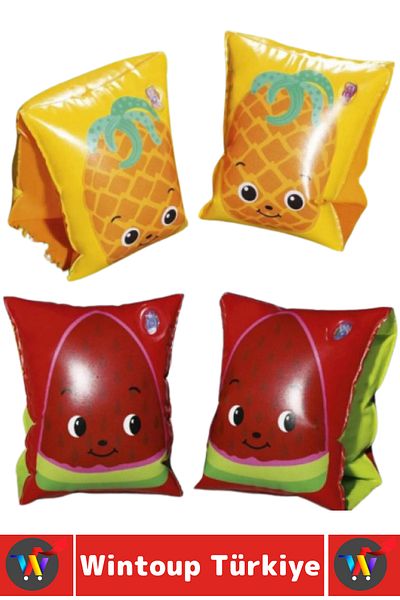 Wintoup Durable Swimming Beginner Learning 5-12 Years Old Cute Fruit Pattern Pool Swimming Children's Sea Sleeve
