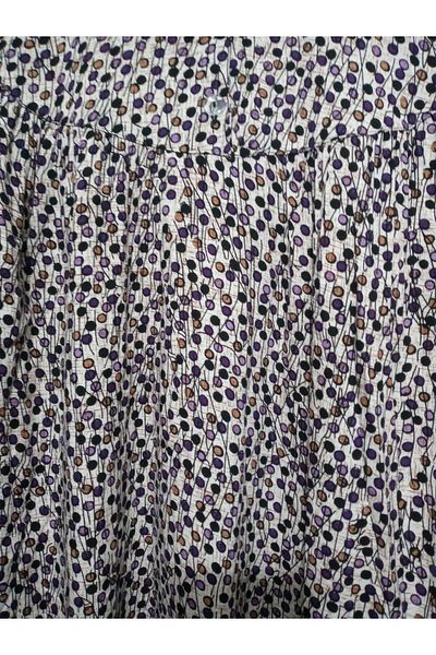 hoaryage Robadan Rochie de mamă cu mânecă lungă, 100% viscoză, cu flori de presiune, rochie de rugăciune