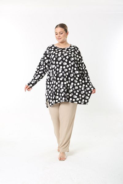 XL Modam Women's Summer Long Sleeve Plus Size Tunic