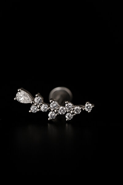 depozoom 316l Cerrahi Çelik Kıkırdak Tragus Ve Tüm Kulak Bölgesine Uygun Zirk...