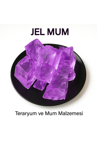 ByBastik Mumbastik Mor Jel Mum Parafini - Teraryum Jeli 150 gr Mum Yapım Malz...