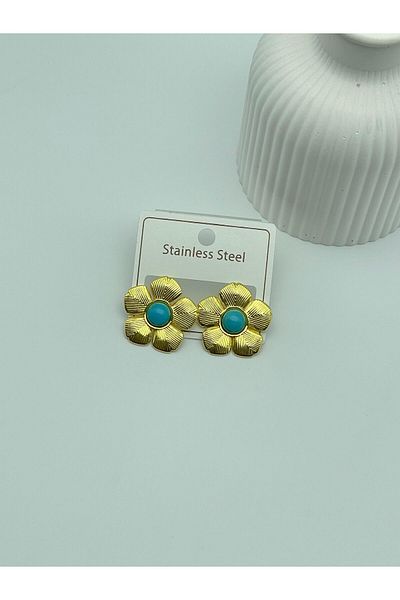 ilvesa shop New Season Tarnish-Free Daisy Model Steel Earrings