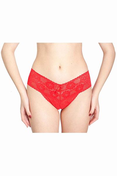 BLD by Exclusive ANI red lace Brazilian thong panty, BLD by Exclusive