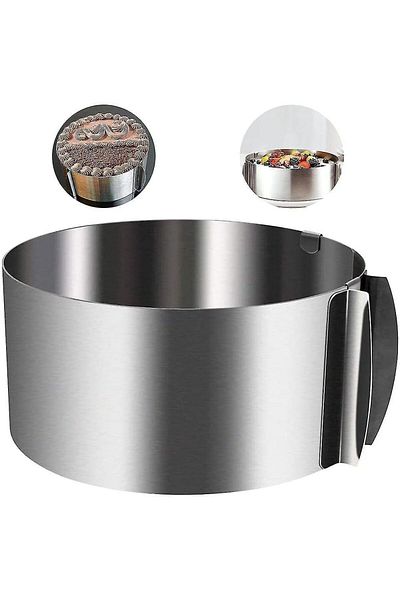 STOREMAX Ntwork Home Adjustable Cake and Pastry Mold Made of Stainless Steel, Adjustable Cake Circle, Adjustable