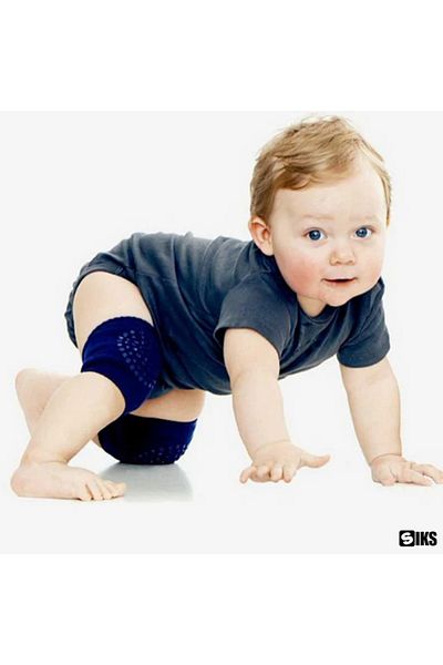 SIKS Cotton Knee Pads For Babies, For Scratch Protection, With Silicone, One Size 0-36 Months
