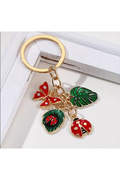 Purple Adv Ladybug Luck Keychain