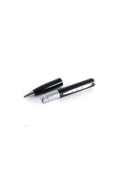 SIKS ® spy pen with built-in video camera, built-in microphone, black-silver color