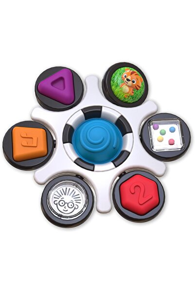 Baby Einstein Curiosity Clutch Fidget Sensory Toy & Pop It Rattle, BPA Free Infant Teether (3+ month