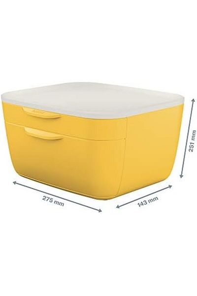 STOREMAX Set of Drawers 2 Sections, Warm Yellow, Series Cozy, 53570019 Star Buy Bz 1087243