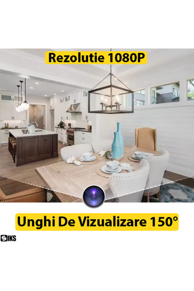 SIKS WI-FI Spy Camera Hidden in SIKS Alarm Clock, 150° Viewing Angle, Phone App Connection, Card Slot