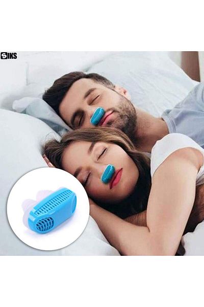 SIKS Dispozitiv nazal anti-sforăit 2 în 1, purifică aerul, fabricat din silicon moale, mărime universală