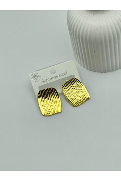 ilvesa shop New Season Vintage Patterned Steel Earrings
