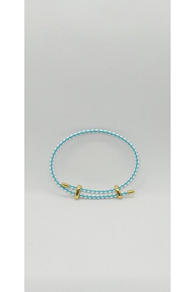 ndjewelry سوار شبكي فولاذي ملون باللونين الأزرق والأبيض