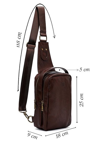 Derimod Men's Brown Mini Crossbody Bag 25Sbd300018