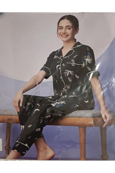 Miss Klein Set de pijamale cu mânecă scurtă din bumbac lycra pentru femei, mărime mare, 1138 - 1 buc.