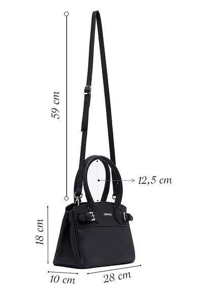 Derimod Women's Black Long Strap Classic Shoulder Bag 25Sbd2023Ft