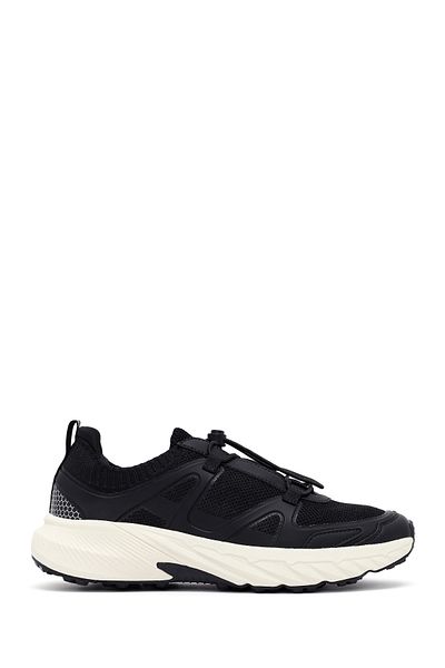 Derimod Acbc X Derimod Men's Black Laced Thick Sole Fabric Sneaker 25Sfd78056F