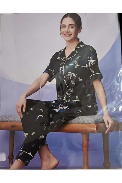 Miss Klein Set de pijamale cu mânecă scurtă din bumbac lycra pentru femei, mărime mare, 1138 - 1 buc.