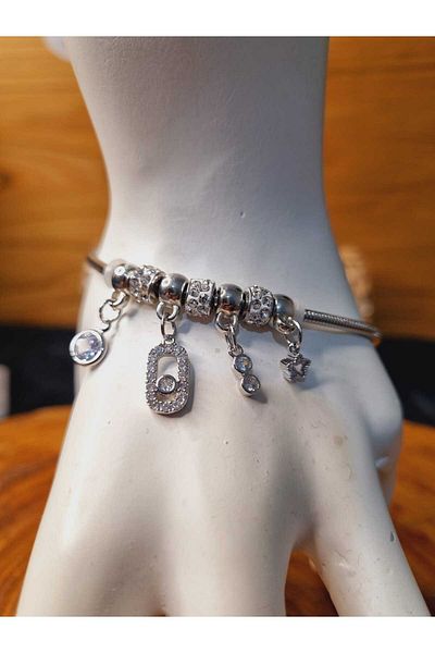 Defne Aksesuar Charm Bracelet with Stones