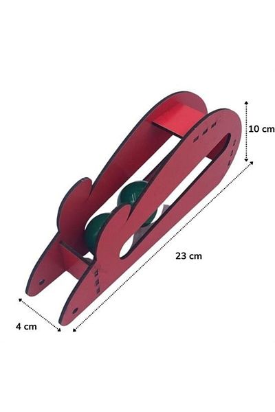 ForWhat Wooden 2-Ball Bulk Cat Toy with Board Mouse for Office Home Pet