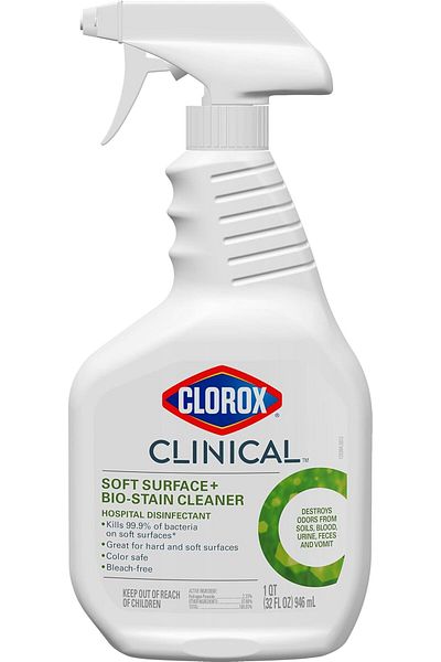 Clorox منظف الأسطح الناعمة السريرية + منظف البقع الحيوية للمستشفيات، 946 مل