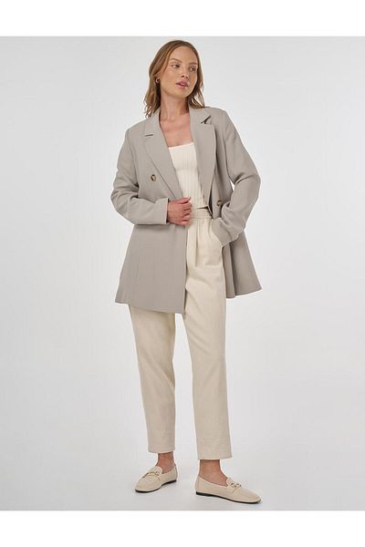 Kayra Blazer Jacket με γιακά Klapa με πράσινο μανιτάρι