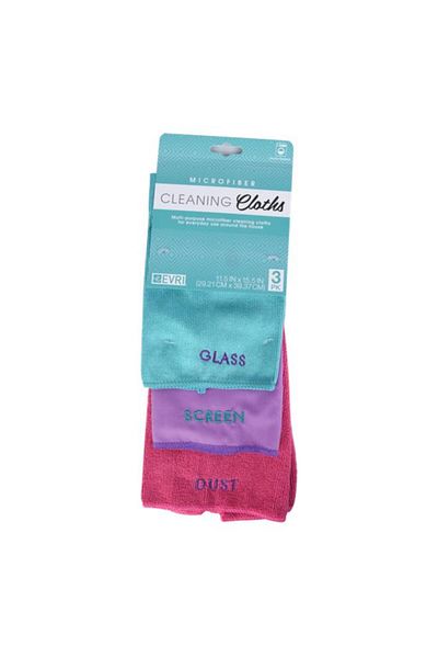 Generic EvriHolder 3-Piece Microfiber Cleaning Cloth Multicolor