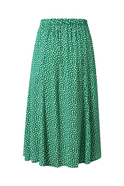 Tchibo Women Allover Print Midi Skirt, Green