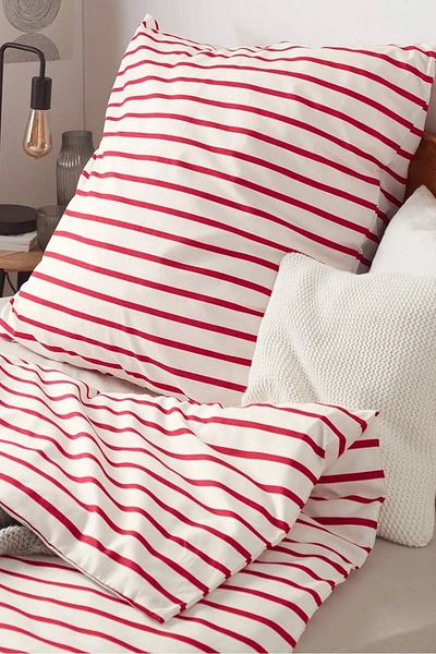 Tchibo Reinforce Duvet Set 135 x 200 cm, Red