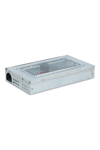 Generic JT Eaton Non-Jamming Repeater Multiple Catch Steel Mouse Trap with Window Silver and Clear