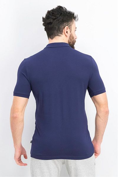 Puma Men Sportwear Fit Short Sleeves Brand Logo Polo Shirt, Navy