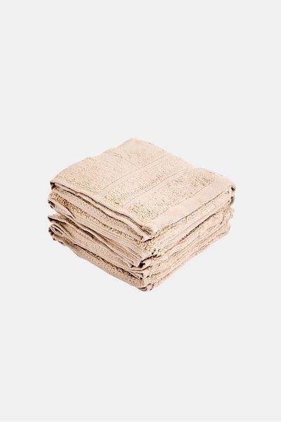 Kathy Ireland 4 Pieces Hand Towel Set, Warm Beige