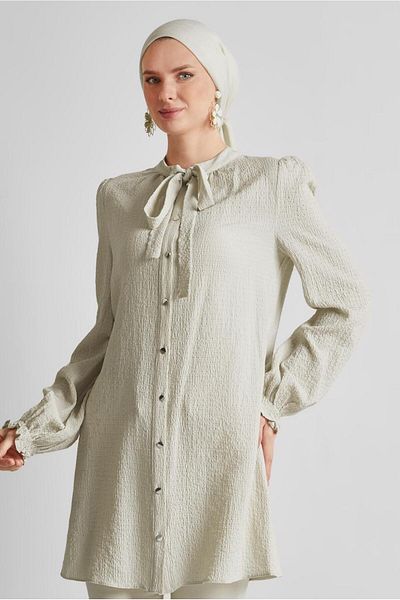 Alvina Tunic with Tie Collar 45625