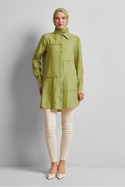 Alvina Shirt Collar Tunic 45676