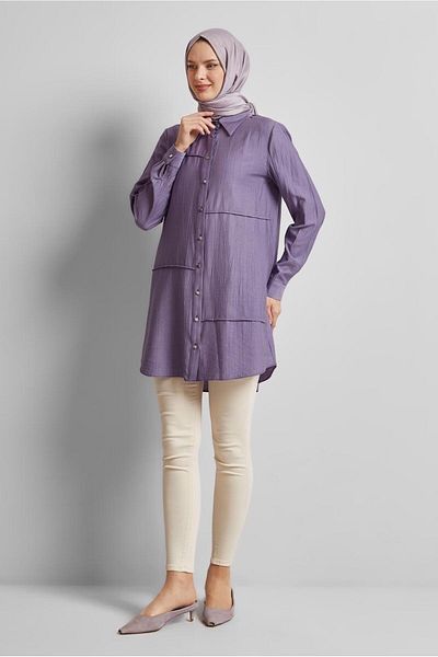 Alvina Shirt Collar Tunic 45676