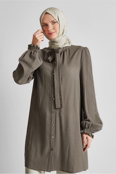 Alvina Tunic with Tie Collar 45625