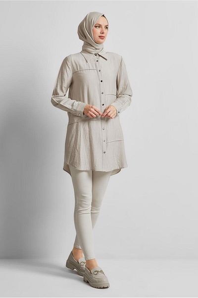 Alvina Shirt Collar Tunic 45676