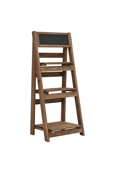 vidaxl 3-Tier Plant Stand with Blackboard 40x30x90 cm Solid Fir Wood