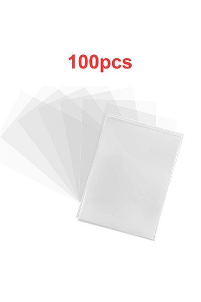 Miniso 100 قطعة من أغطية بطاقات الألعاب الشفافة، حامل واقي شفاف لبطاقة لعبة بوكيمون اللوحية ID T