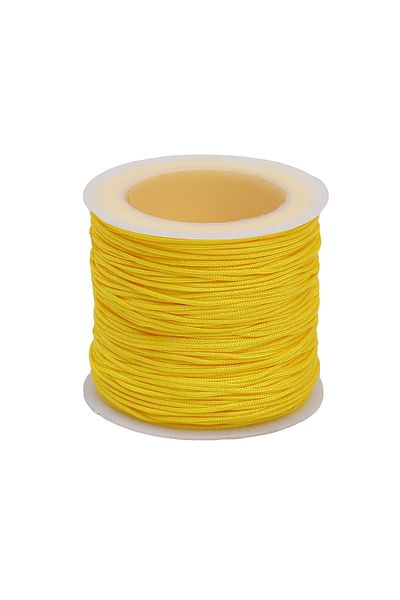 Choice 0.8mm -50m yellow 50M/roll 0.8mm Nylon Thread Cord Chinese Knot Cord Bracelet Braided String For DIY