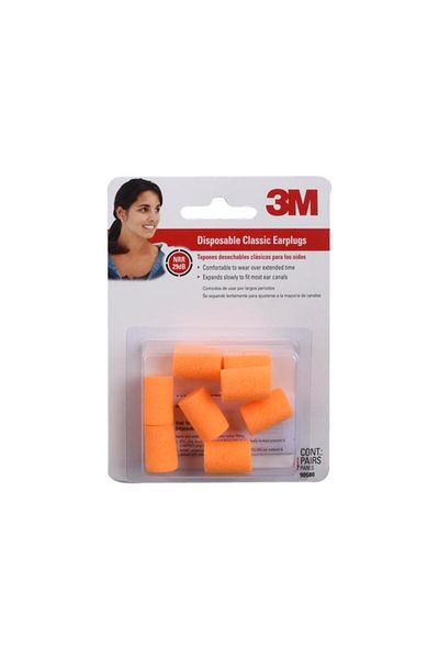 Generic مجموعة سدادات أذن كلاسيكية مريحة للاستخدام مرة واحدة من 3M، مكونة من 4 أزواج، برتقالية 90580H4-C