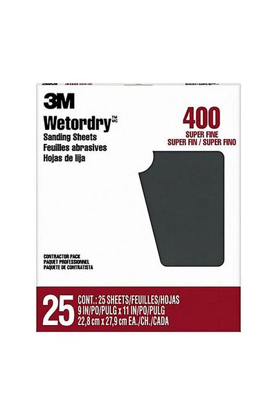 Generic صفائح صنفرة 3M 400A-Grit من كربيد السيليكون للصنفرة الرطبة/الجافة، رمادية اللون، 9 × 11 بوصة، رقم 99420NA