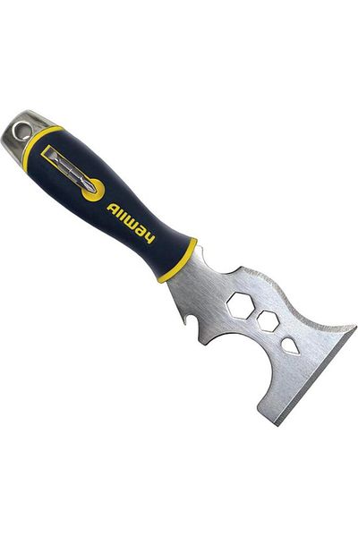 Generic Allway Tool 16-in-1 Soft Grip Carbon Steel Blade Painter Multi-Tool Black and Silver 3inch DSXG16