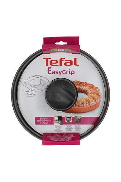 Generic Tefal Easy Grip Savarin Carbon Steel Non-Stick Springform Pan Black 25cm J1627845/J1627844
