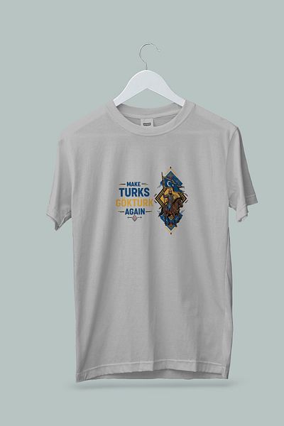 Maki Home Γυναικεία Ανδρικά Unisex Ενήλικες Make Turks Gokturk Again II Τυπωμένο λευκό γκρι μαύρο μπλουζάκι