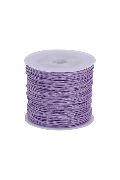 Choice 0.8mm -50m Light purple 50M/roll 0.8mm Nylon Thread Cord Chinese Knot Cord Bracelet Braided String F