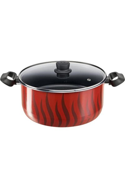 Generic Tefal ‎Dishwasher Safe Tempo Flame Non-Stick Stewpot with Lid Red and...