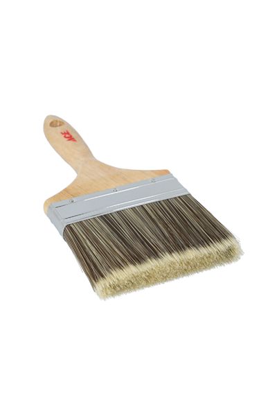 ACE Wood Handle Synthetic Polyester Paint Brush Brown and Silver 5inch