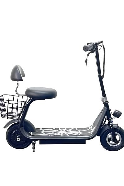 rexa Electric Kick Scooter With Rear Basket And Front Light