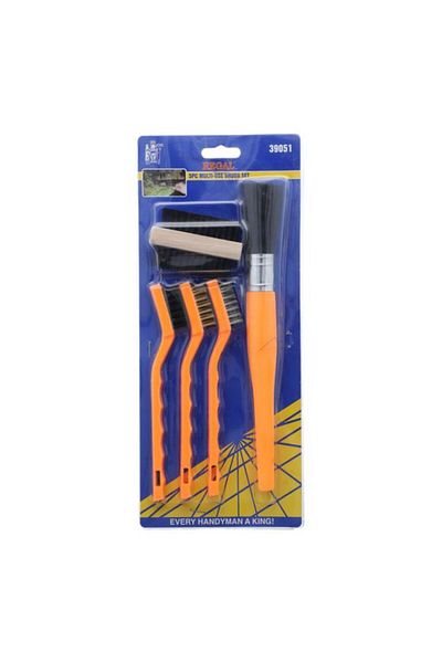 Generic مجموعة فرش Regal Tools مكونة من 5 قطع باللونين البرتقالي والأسود 39051